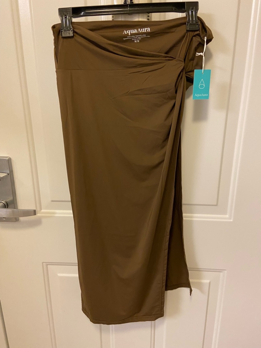 🤎Aqua Aura Brown Side Knot 
Coverup Slit Skirt🤎